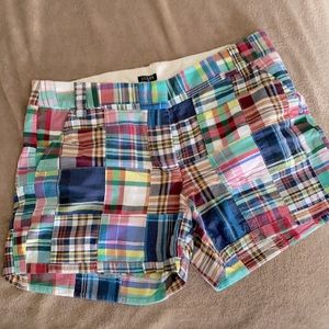 J. Crew Madras Cotton Shorts